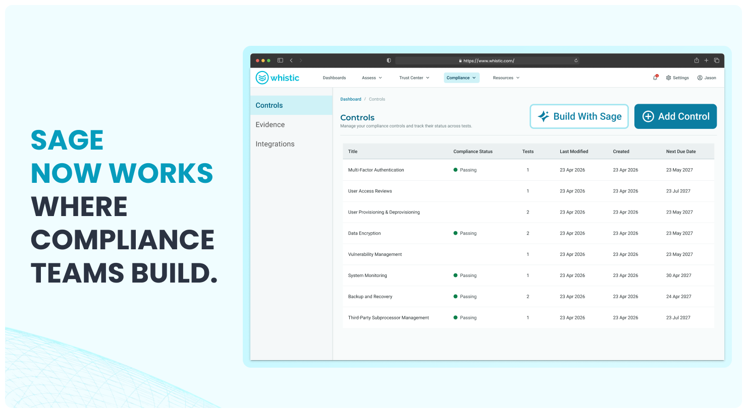 Caption: Sage now works where compliance teams build.