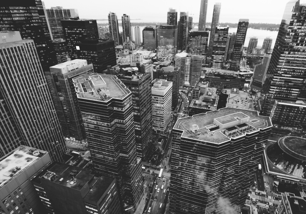 Birds eye view of city