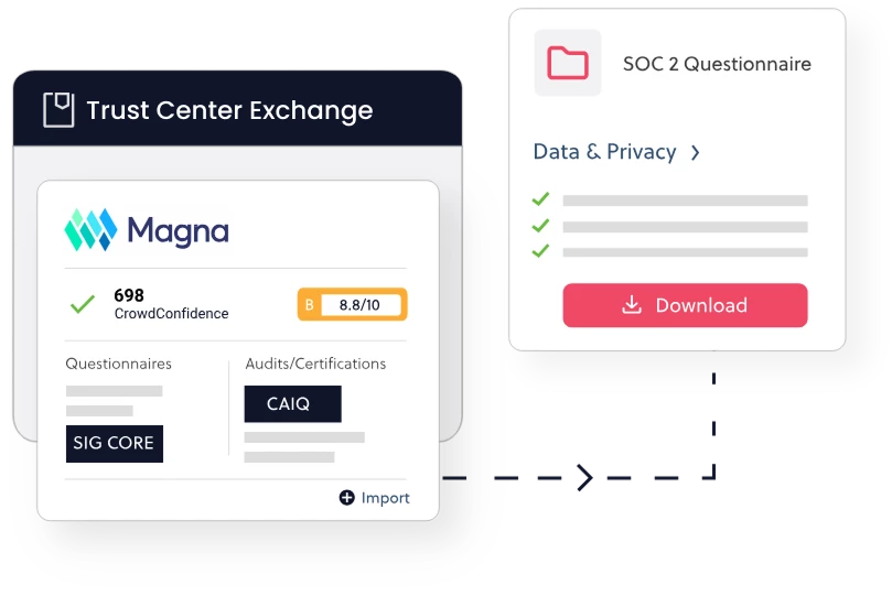 Assess vendors from Trust Center Exchange