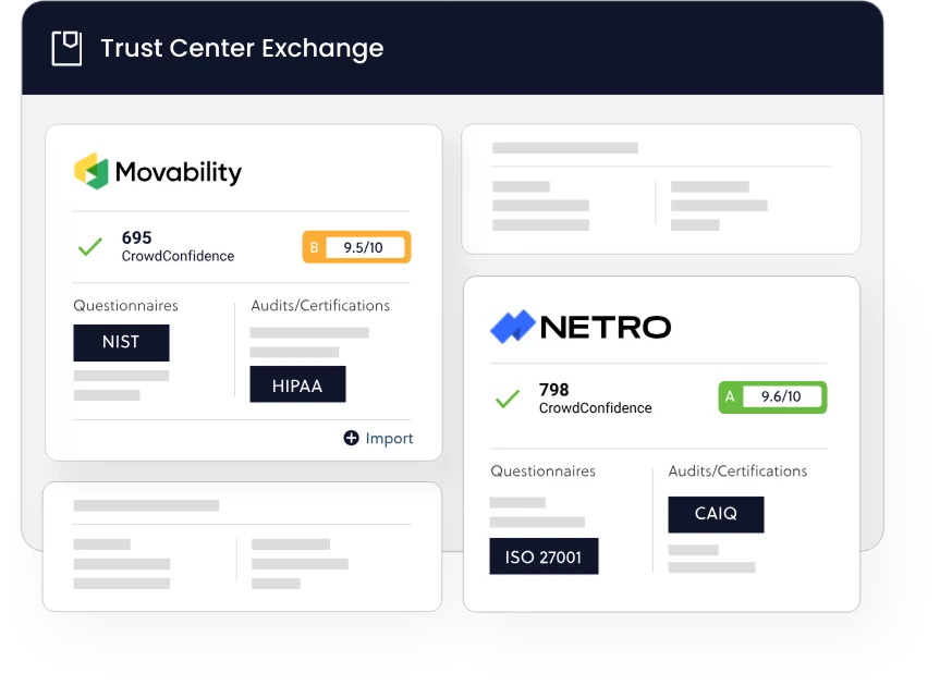 Networking through Trust Center Exchange