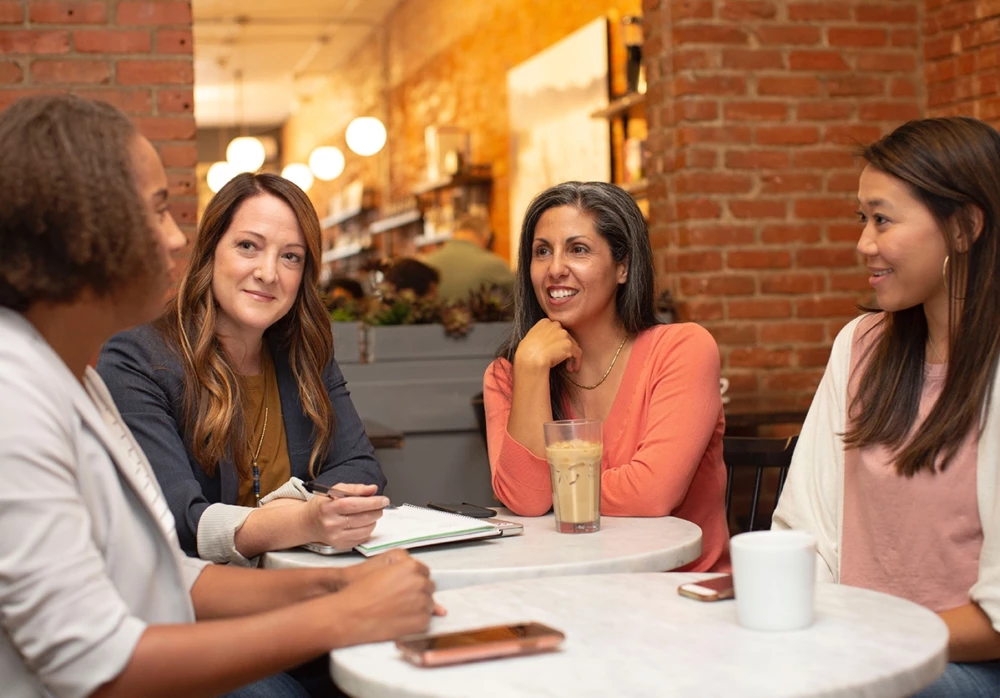 Team collaboration at table